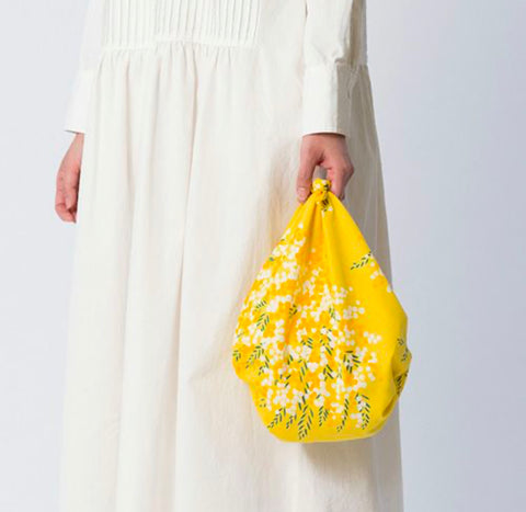 Furoshiki wrapping “ Mimosa| Blue |Yellow ”