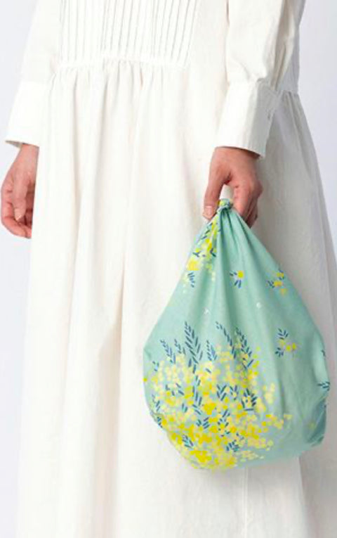 Furoshiki wrapping “ Mimosa| Blue |Yellow ”