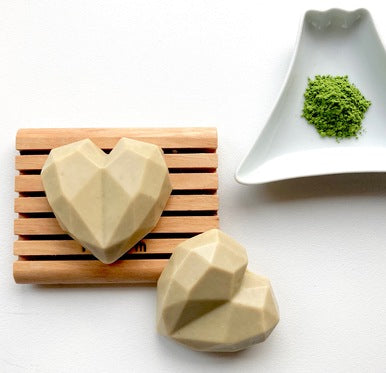 3D Heart Matcha Green Tea (rosemary scent) soap　抹茶ソープ